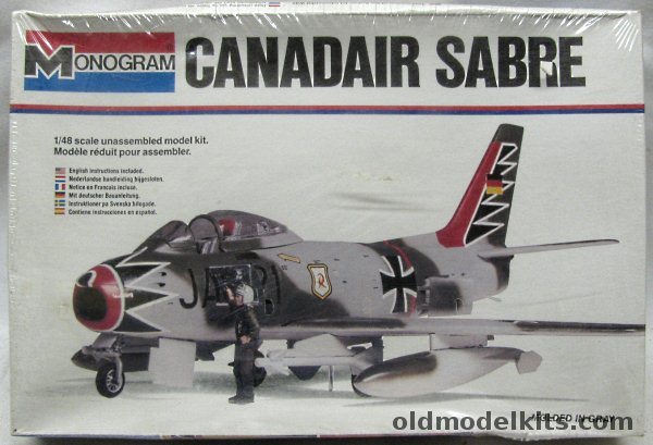 Monogram 1/48 Canadair F-86 Sabre - Canadian or Luftwaffe - White Box Issue, 5417 plastic model kit
